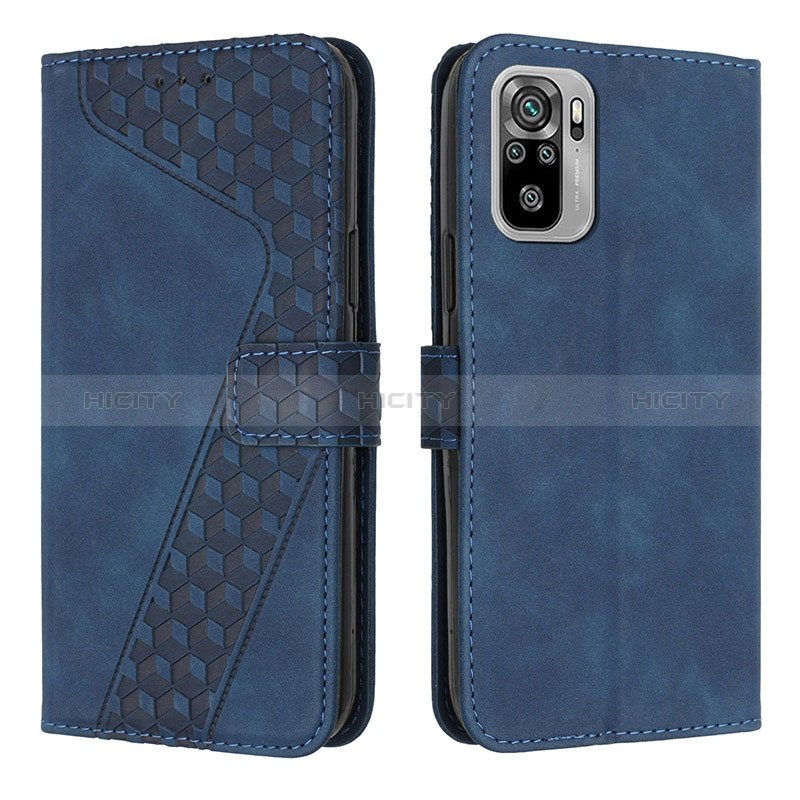 Coque Portefeuille Livre Cuir Etui Clapet H04X pour Xiaomi Redmi Note 10S 4G Bleu Plus