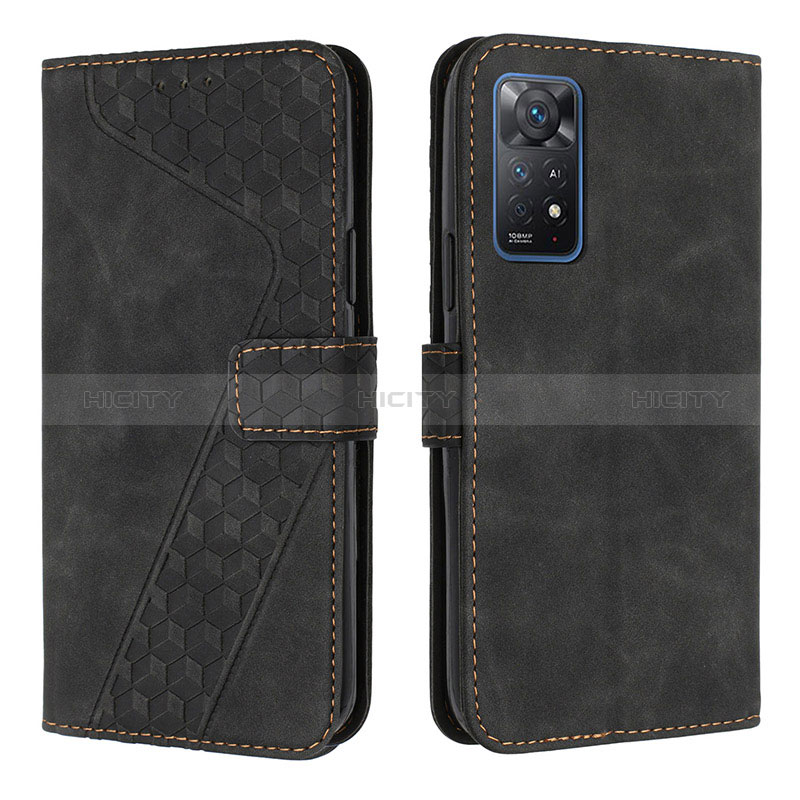 Coque Portefeuille Livre Cuir Etui Clapet H04X pour Xiaomi Redmi Note 11 Pro 4G Noir Plus