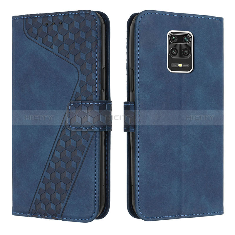 Coque Portefeuille Livre Cuir Etui Clapet H04X pour Xiaomi Redmi Note 9S Bleu Plus