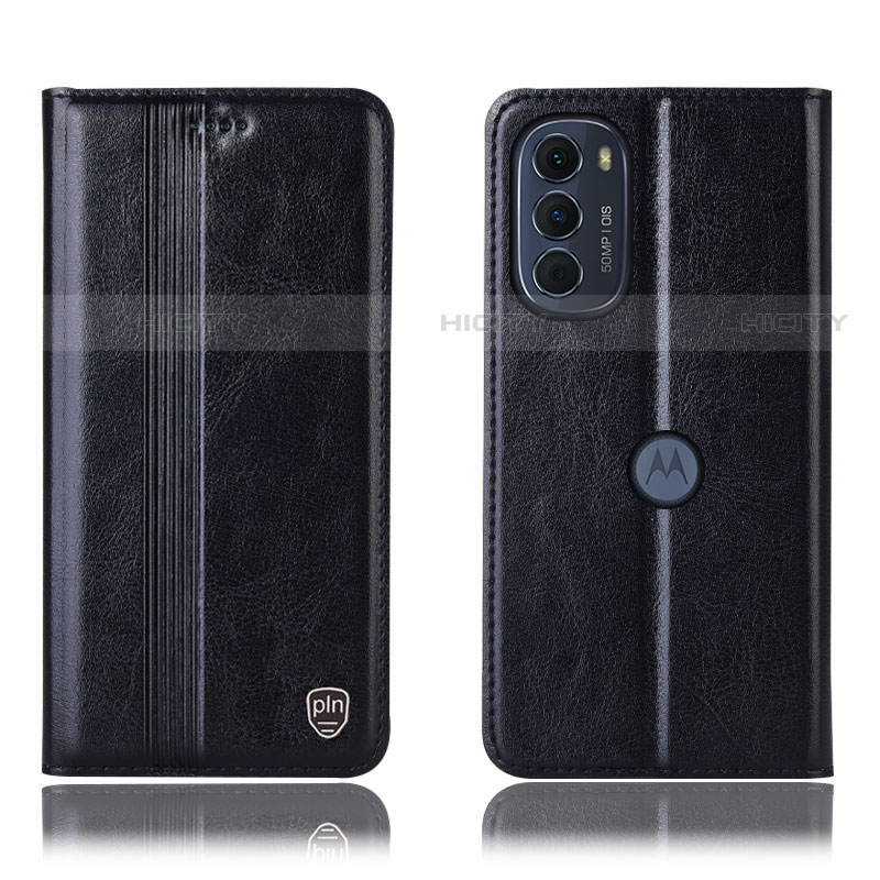 Coque Portefeuille Livre Cuir Etui Clapet H05P pour Motorola Moto G71s 5G Noir Plus