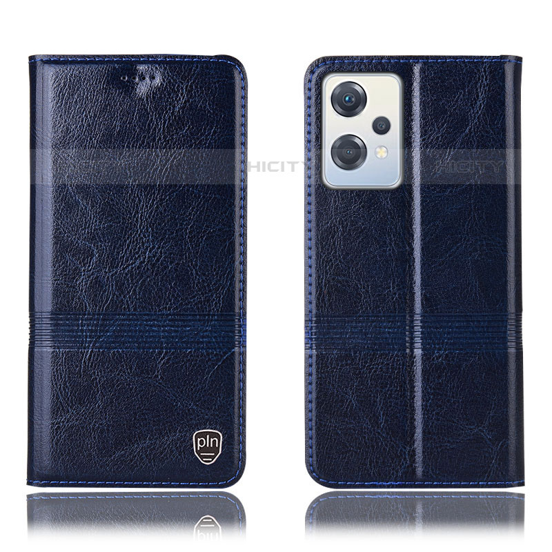 Coque Portefeuille Livre Cuir Etui Clapet H05P pour OnePlus Nord CE 2 Lite 5G Bleu Plus