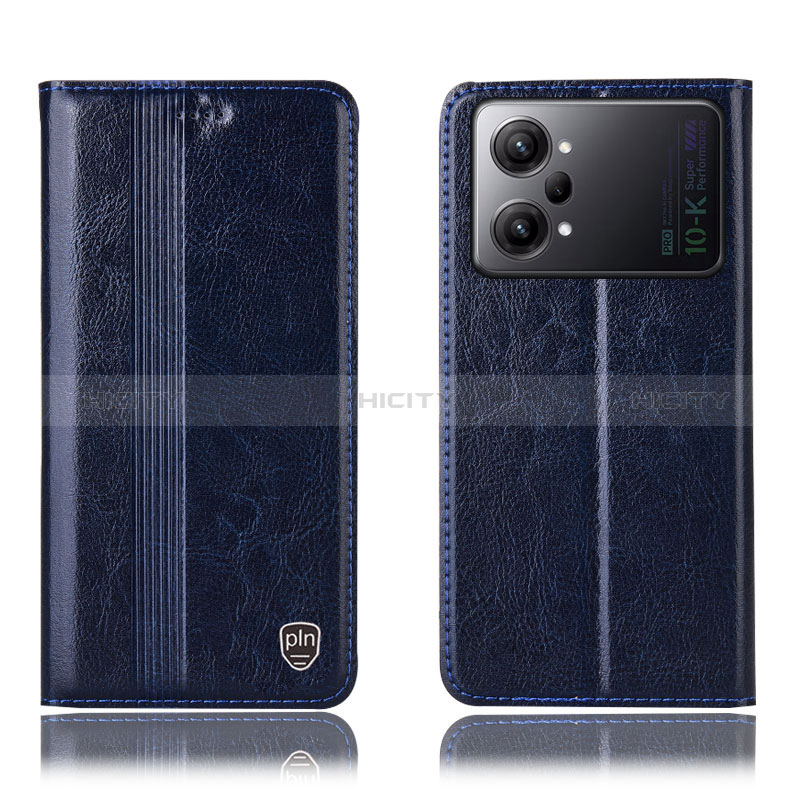 Coque Portefeuille Livre Cuir Etui Clapet H05P pour Oppo K10 Pro 5G Bleu Plus