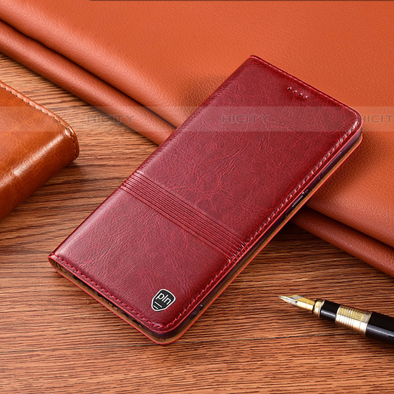 Coque Portefeuille Livre Cuir Etui Clapet H05P pour Samsung Galaxy A52 4G Rouge Plus