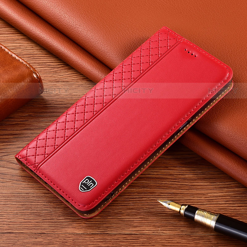 Coque Portefeuille Livre Cuir Etui Clapet H05P pour Samsung Galaxy S21 FE 5G Rouge Plus