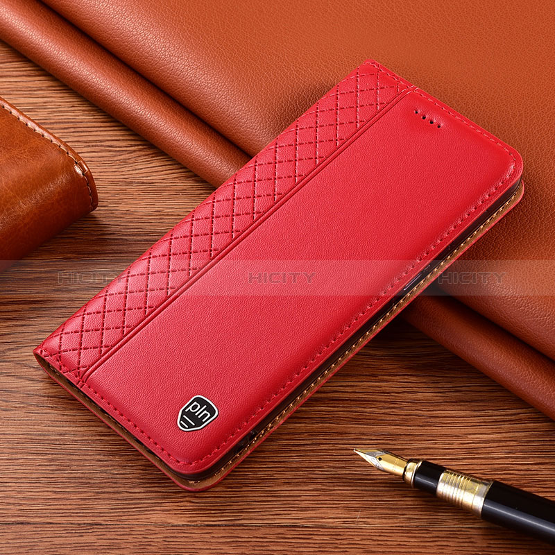 Coque Portefeuille Livre Cuir Etui Clapet H05P pour Samsung Galaxy S24 Ultra 5G Rouge Plus