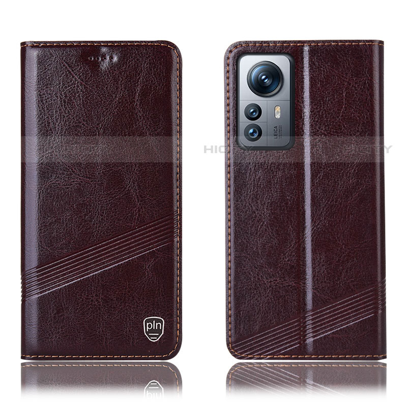 Coque Portefeuille Livre Cuir Etui Clapet H05P pour Xiaomi Mi 12S Pro 5G Marron Plus