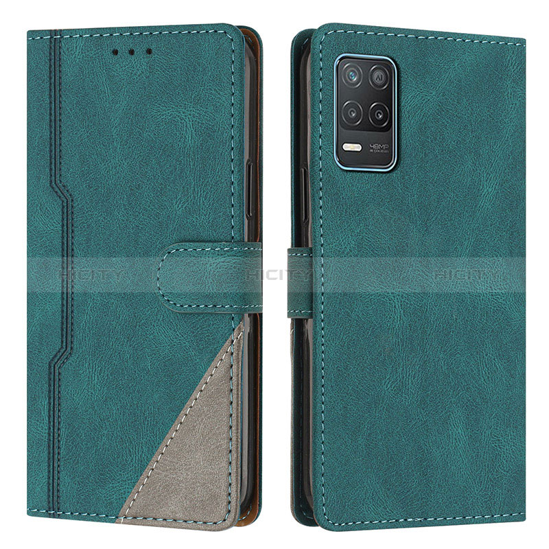 Coque Portefeuille Livre Cuir Etui Clapet H05X pour Realme 8 5G Vert Plus