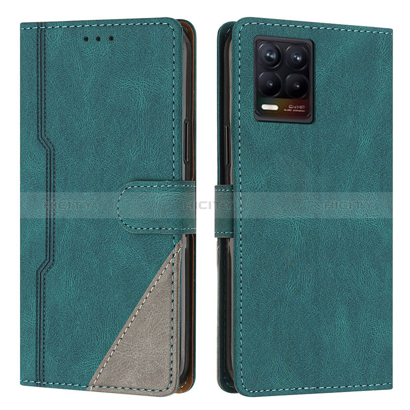 Coque Portefeuille Livre Cuir Etui Clapet H05X pour Realme 8 Pro Vert Plus