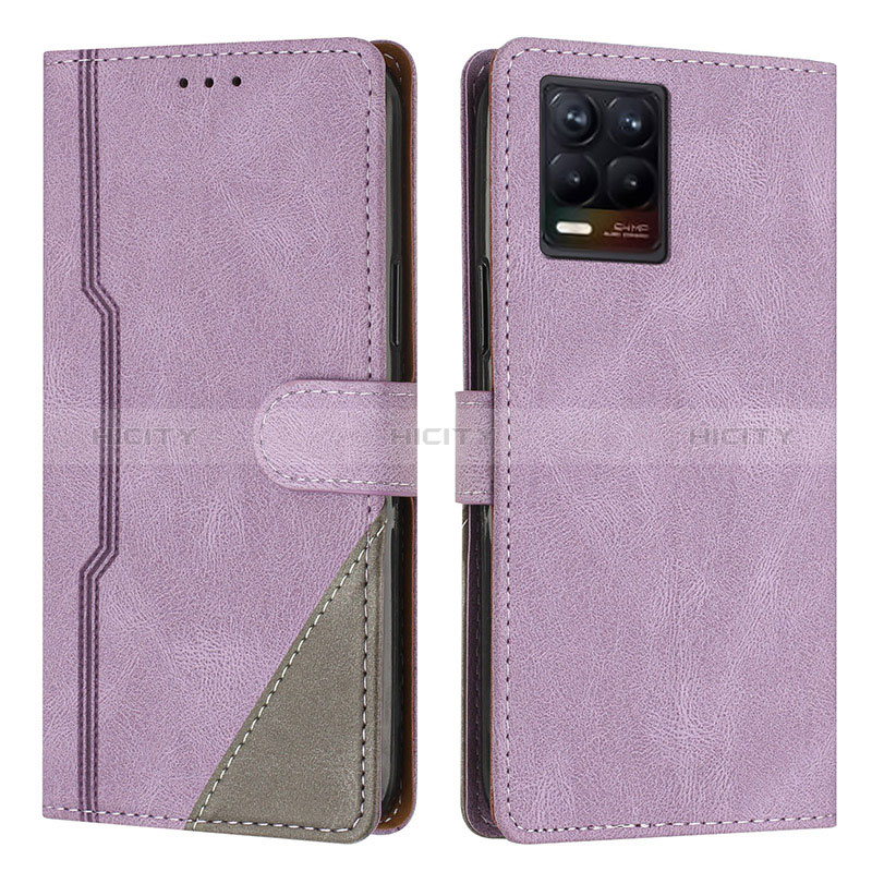 Coque Portefeuille Livre Cuir Etui Clapet H05X pour Realme 8 Pro Violet Plus