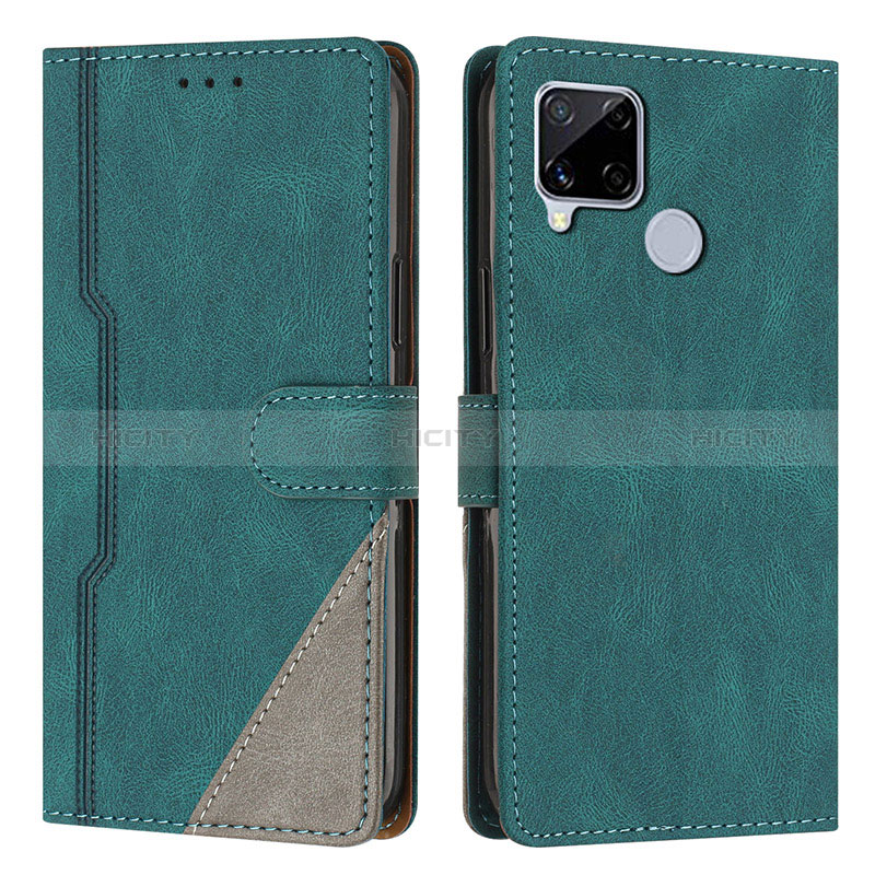 Coque Portefeuille Livre Cuir Etui Clapet H05X pour Realme C12 Vert Plus