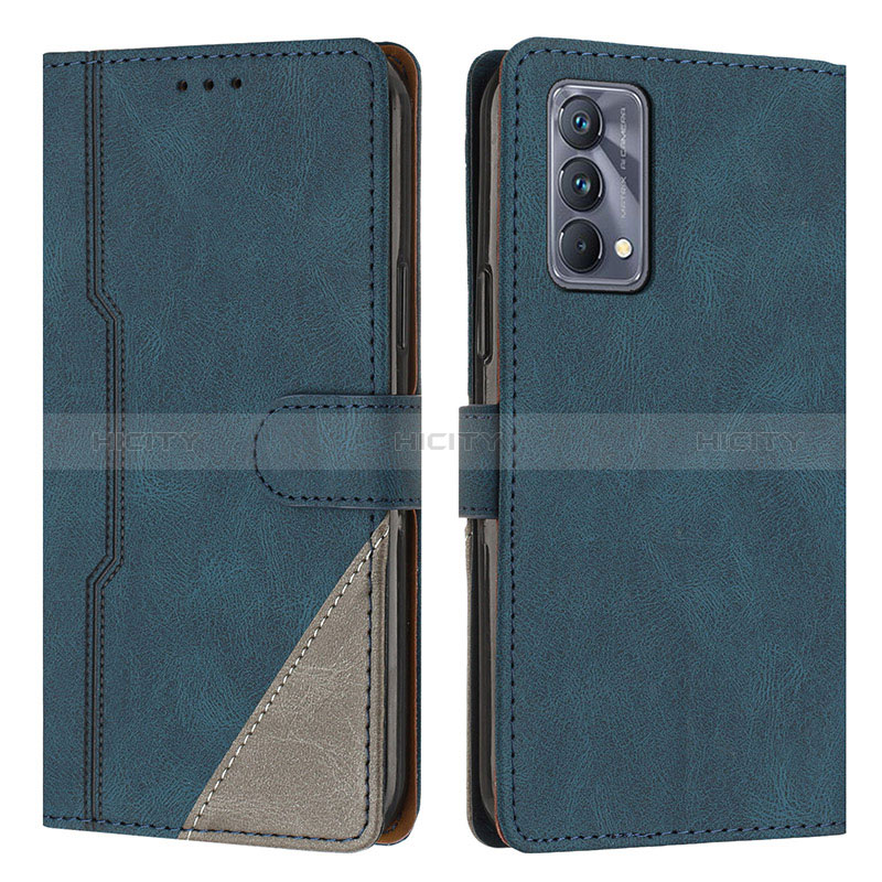 Coque Portefeuille Livre Cuir Etui Clapet H05X pour Realme GT Master 5G Bleu Plus