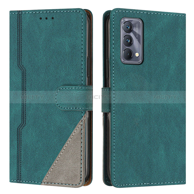 Coque Portefeuille Livre Cuir Etui Clapet H05X pour Realme GT Master 5G Vert Plus