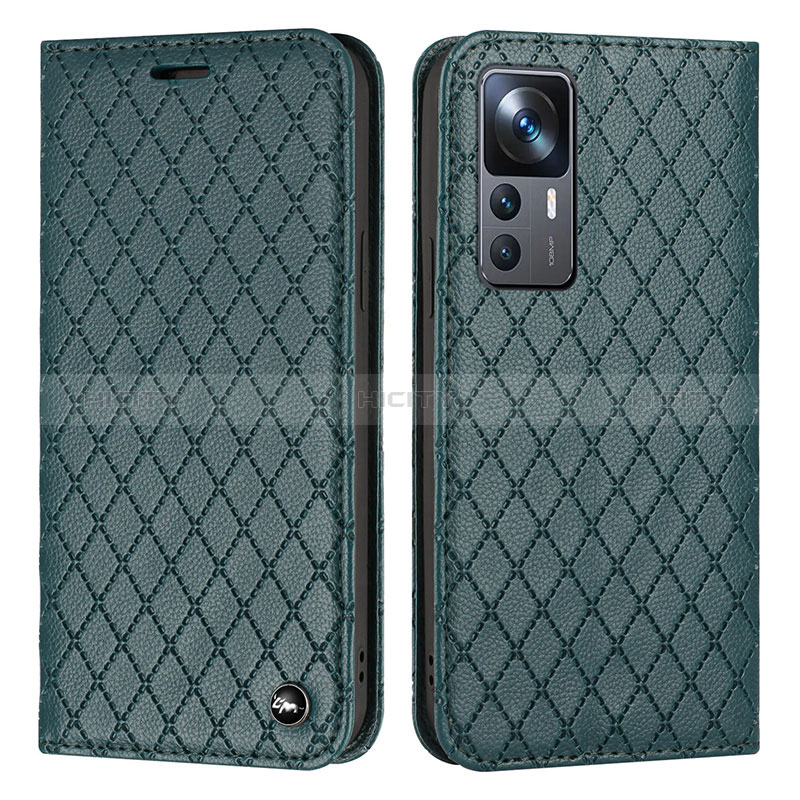 Coque Portefeuille Livre Cuir Etui Clapet H05X pour Xiaomi Mi 12T Pro 5G Vert Plus