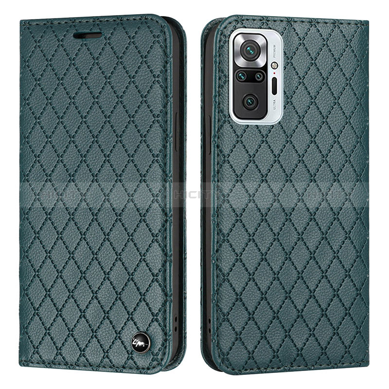 Coque Portefeuille Livre Cuir Etui Clapet H05X pour Xiaomi Redmi Note 10 Pro 4G Vert Plus