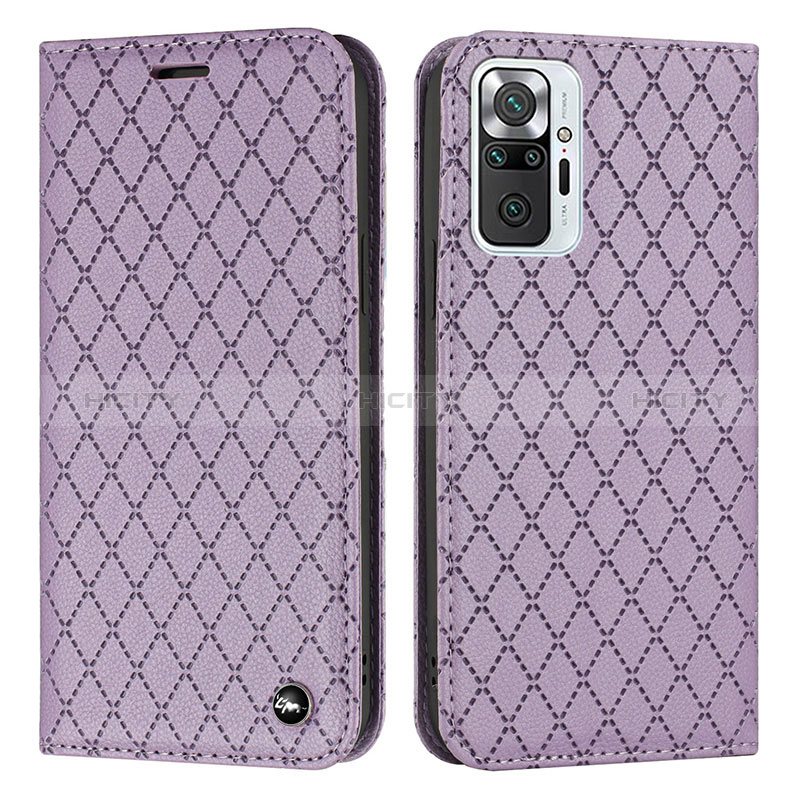 Coque Portefeuille Livre Cuir Etui Clapet H05X pour Xiaomi Redmi Note 10 Pro 4G Violet Plus