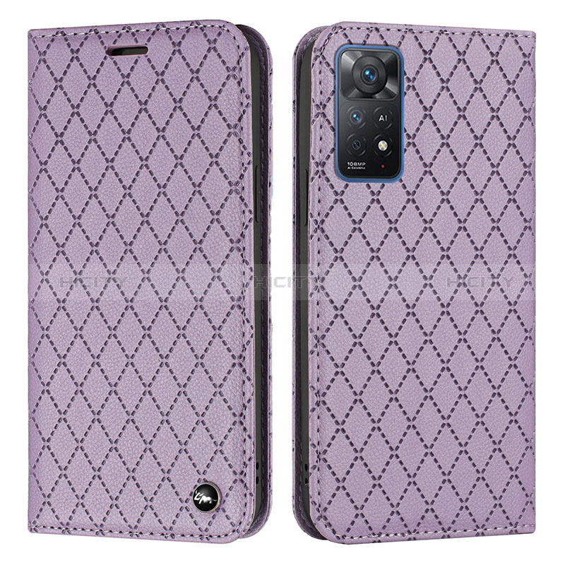 Coque Portefeuille Livre Cuir Etui Clapet H05X pour Xiaomi Redmi Note 11 Pro 4G Violet Plus