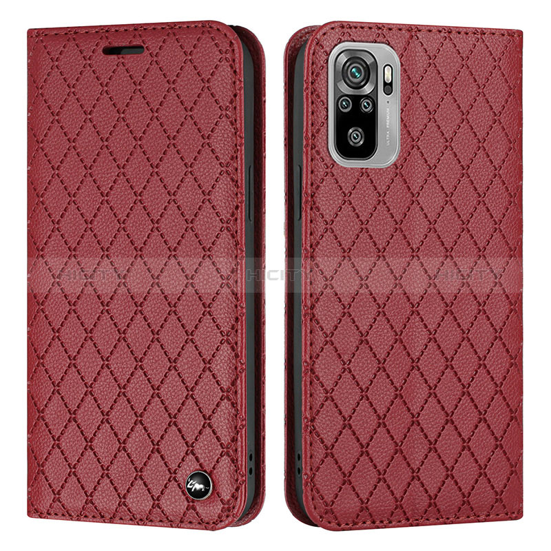 Coque Portefeuille Livre Cuir Etui Clapet H05X pour Xiaomi Redmi Note 11 SE India 4G Rouge Plus