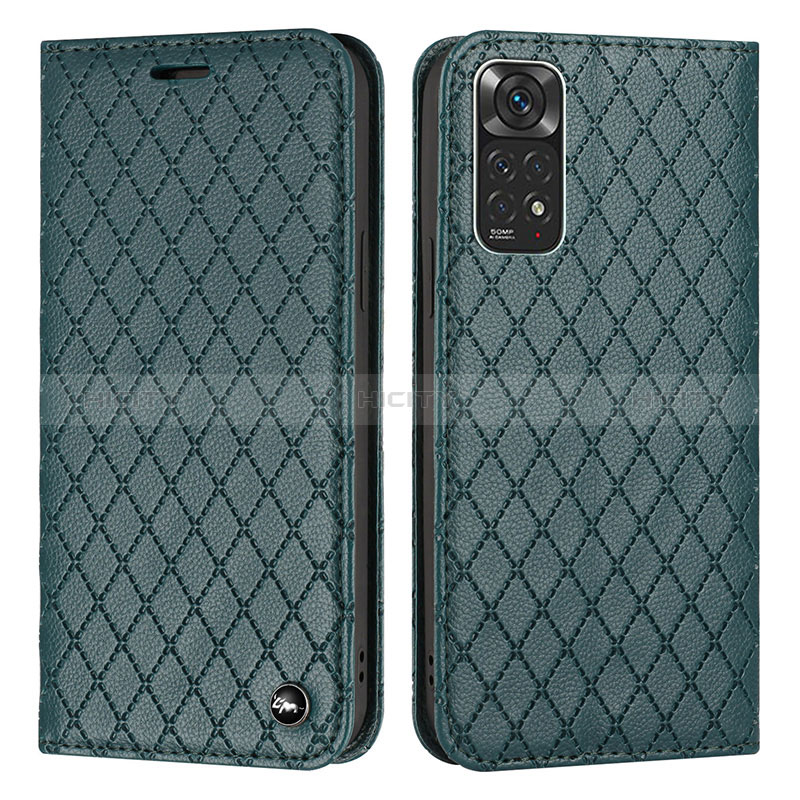 Coque Portefeuille Livre Cuir Etui Clapet H05X pour Xiaomi Redmi Note 11S 4G Vert Plus