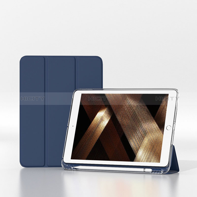 Coque Portefeuille Livre Cuir Etui Clapet H06 pour Apple iPad 10.2 (2019) Bleu Plus