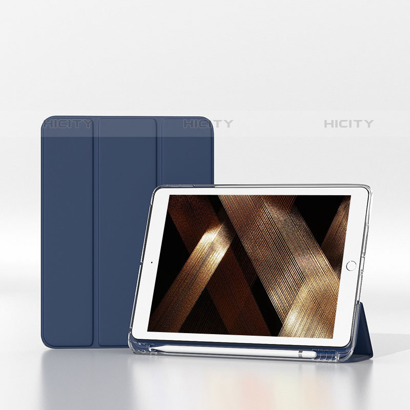 Coque Portefeuille Livre Cuir Etui Clapet H06 pour Apple iPad 10.2 (2020) Bleu Plus