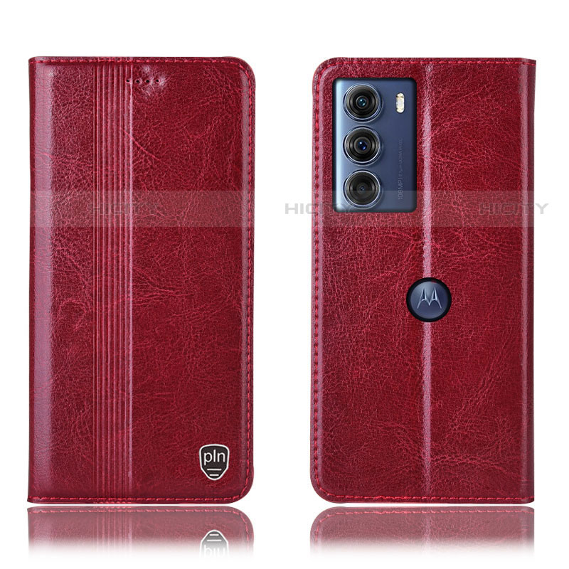 Coque Portefeuille Livre Cuir Etui Clapet H06P pour Motorola Moto Edge S30 5G Rouge Plus