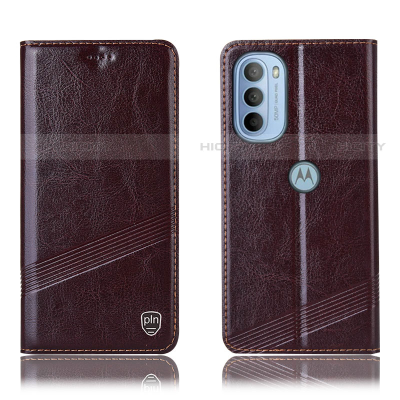 Coque Portefeuille Livre Cuir Etui Clapet H06P pour Motorola Moto G31 Marron Plus