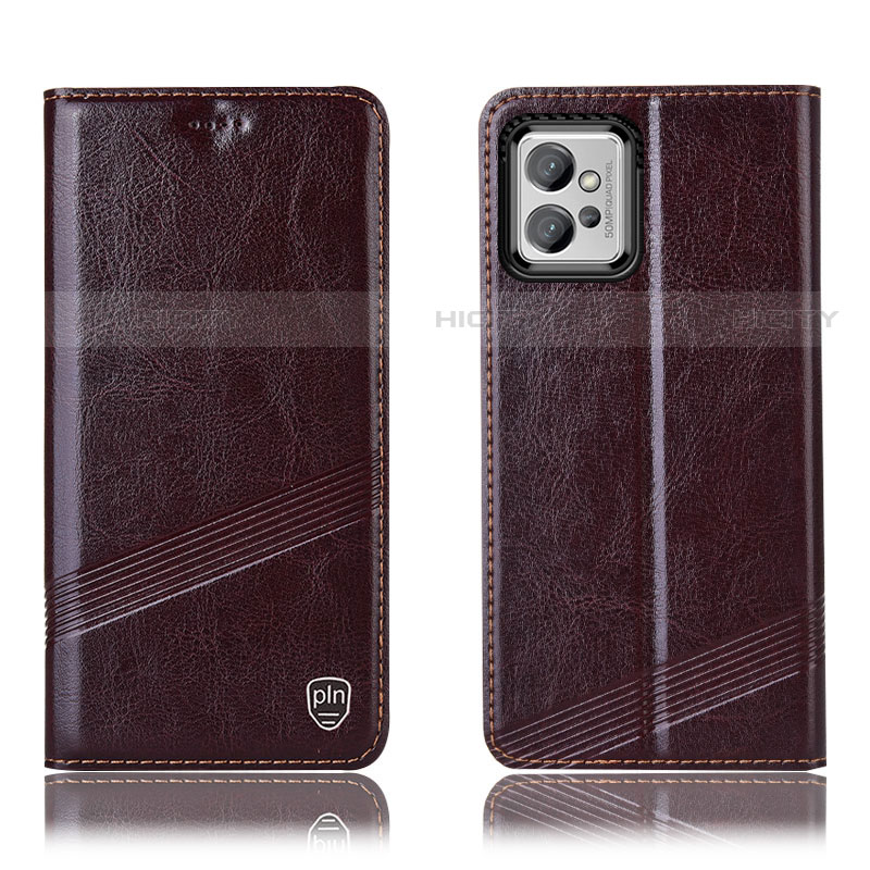 Coque Portefeuille Livre Cuir Etui Clapet H06P pour Motorola Moto G32 Marron Plus