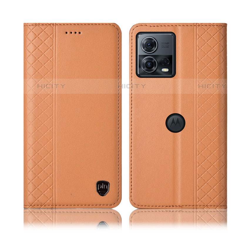 Coque Portefeuille Livre Cuir Etui Clapet H06P pour Motorola Moto S30 Pro 5G Orange Plus