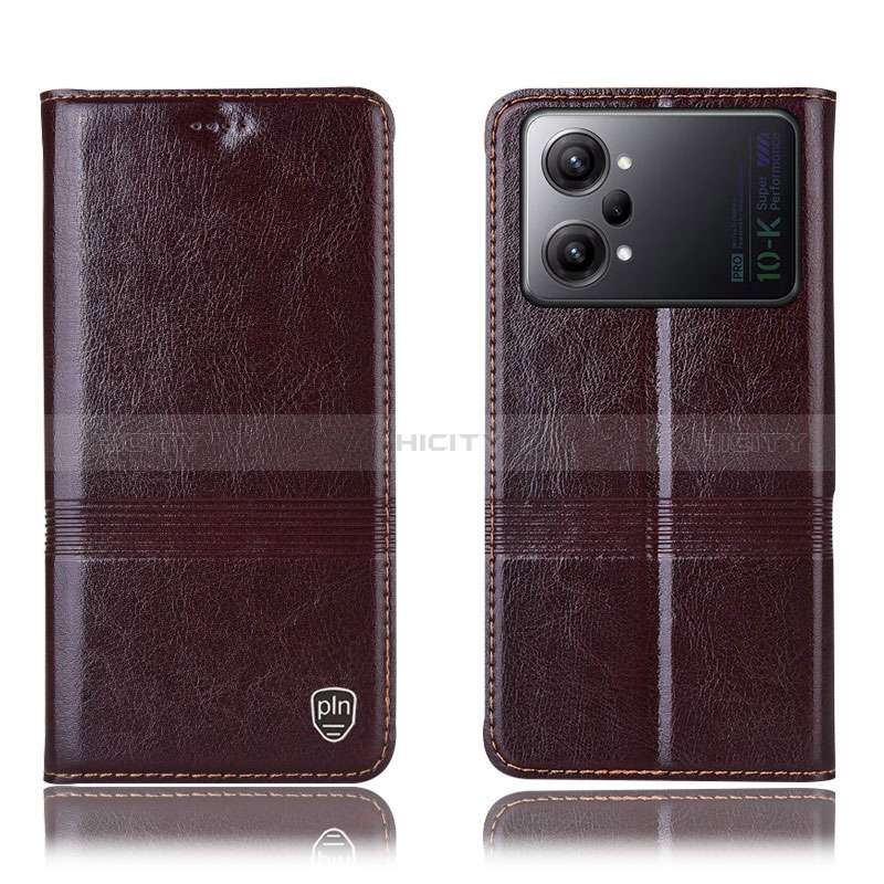 Coque Portefeuille Livre Cuir Etui Clapet H06P pour Oppo K10 Pro 5G Marron Plus