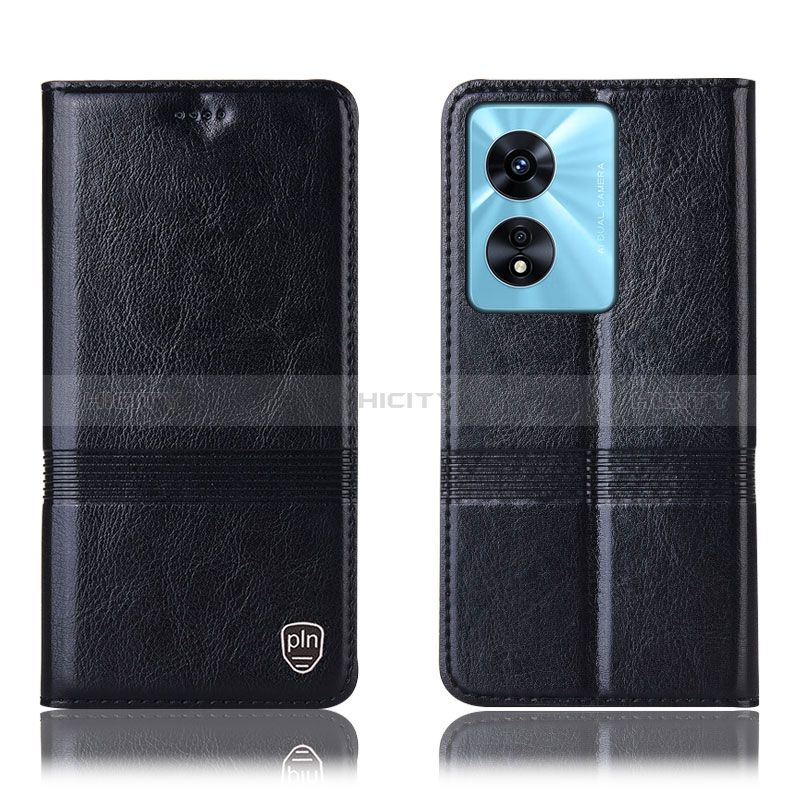 Coque Portefeuille Livre Cuir Etui Clapet H06P pour Oppo Reno8 T 5G Noir Plus