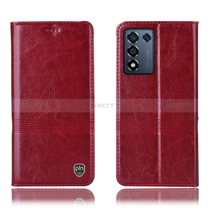 Coque Portefeuille Livre Cuir Etui Clapet H06P pour Realme 9 SE 5G Rouge Plus