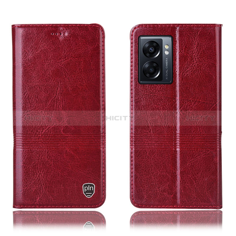 Coque Portefeuille Livre Cuir Etui Clapet H06P pour Realme V23i 5G Rouge Plus