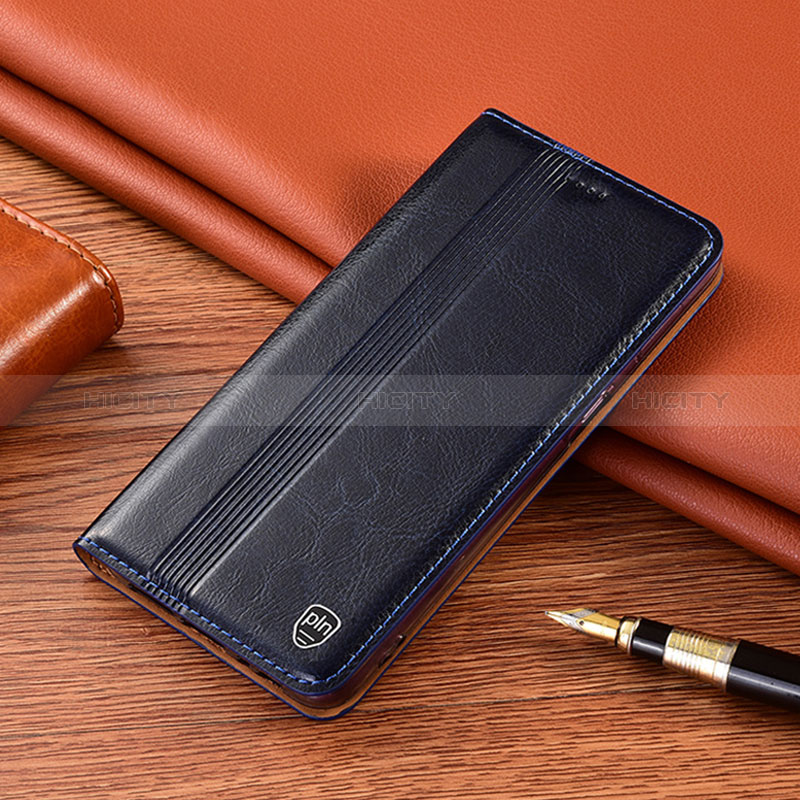 Coque Portefeuille Livre Cuir Etui Clapet H06P pour Samsung Galaxy A04s Bleu Plus