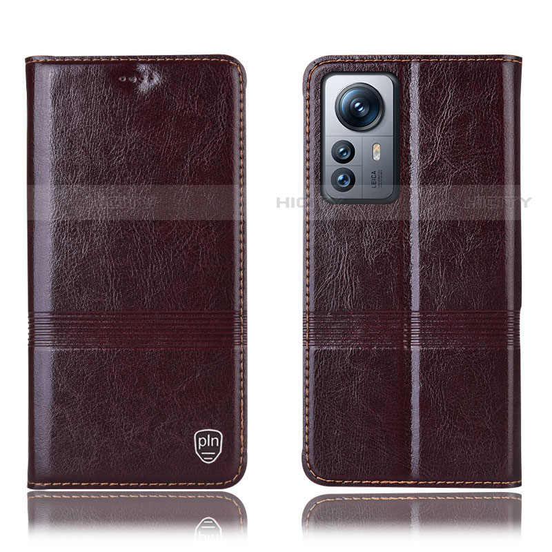 Coque Portefeuille Livre Cuir Etui Clapet H06P pour Xiaomi Mi 12 Lite 5G Marron Plus