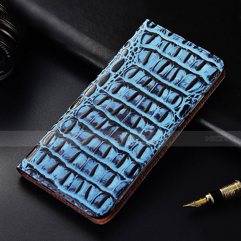 Coque Portefeuille Livre Cuir Etui Clapet H07 pour Apple iPhone 14 Pro Bleu Plus