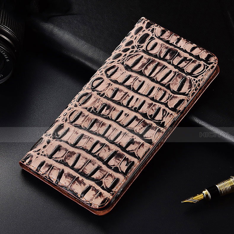 Coque Portefeuille Livre Cuir Etui Clapet H07 pour Apple iPhone 14 Pro Or Rose Plus