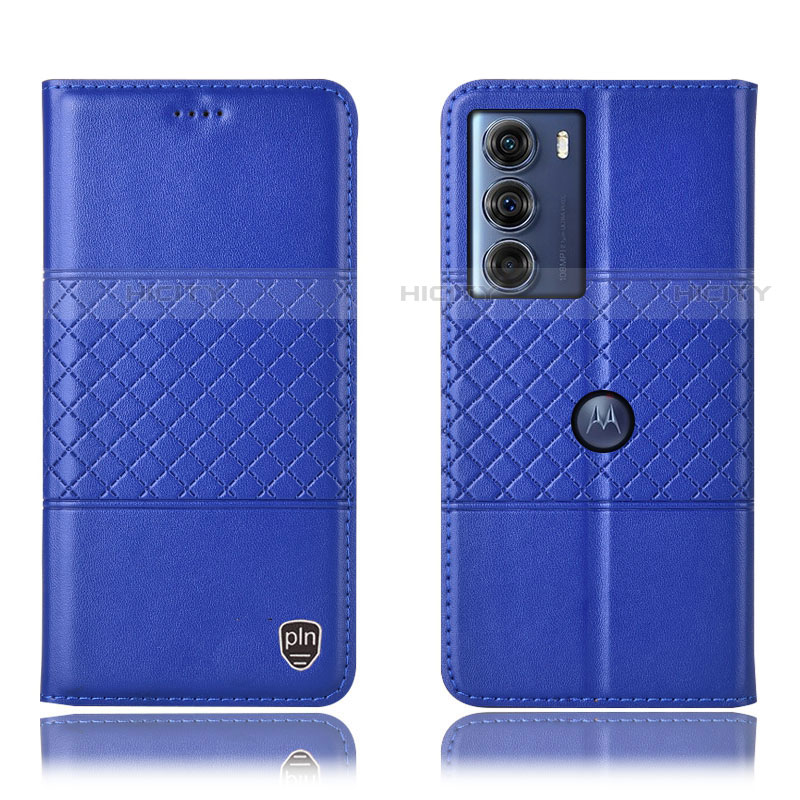 Coque Portefeuille Livre Cuir Etui Clapet H07P pour Motorola Moto Edge S30 5G Bleu Plus