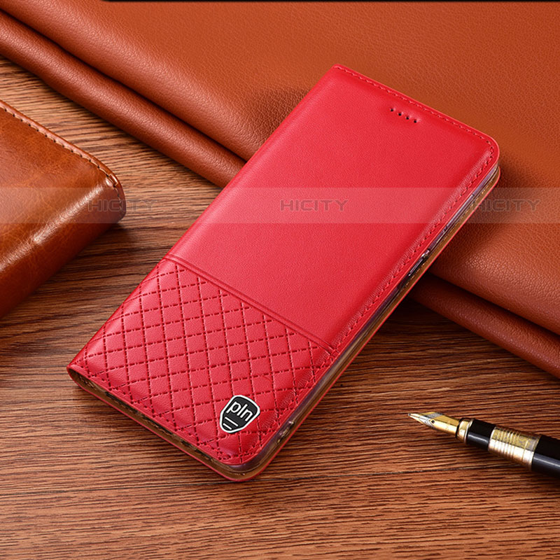 Coque Portefeuille Livre Cuir Etui Clapet H07P pour Motorola Moto G Play (2023) Rouge Plus