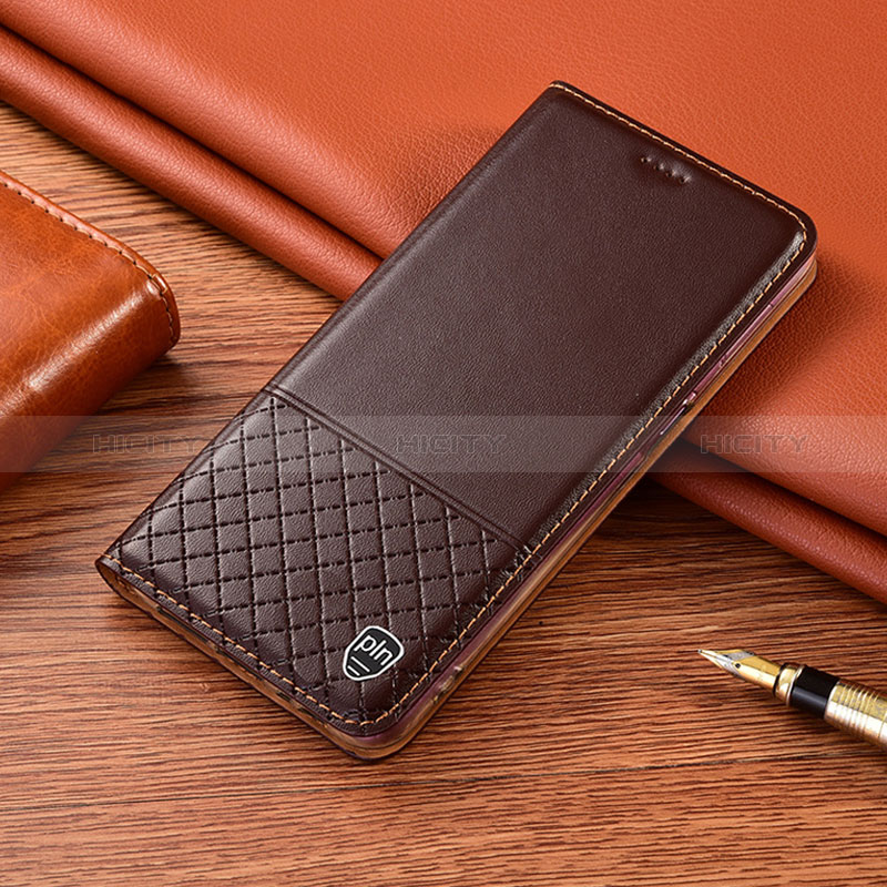 Coque Portefeuille Livre Cuir Etui Clapet H07P pour OnePlus 10 Pro 5G Marron Plus