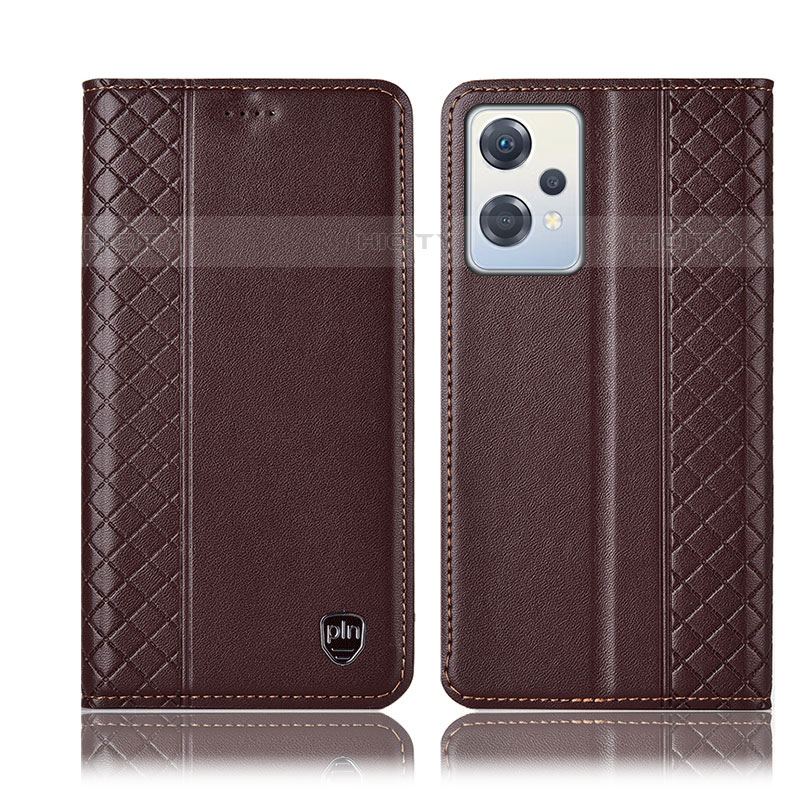 Coque Portefeuille Livre Cuir Etui Clapet H07P pour OnePlus Nord CE 2 Lite 5G Marron Plus