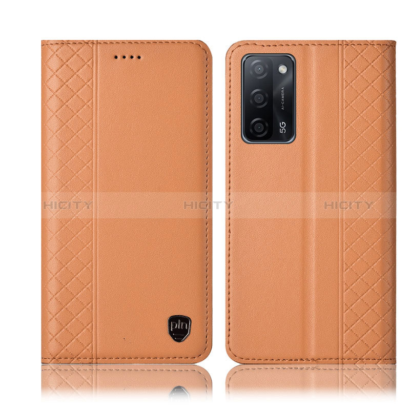 Coque Portefeuille Livre Cuir Etui Clapet H07P pour Oppo A56 5G Orange Plus