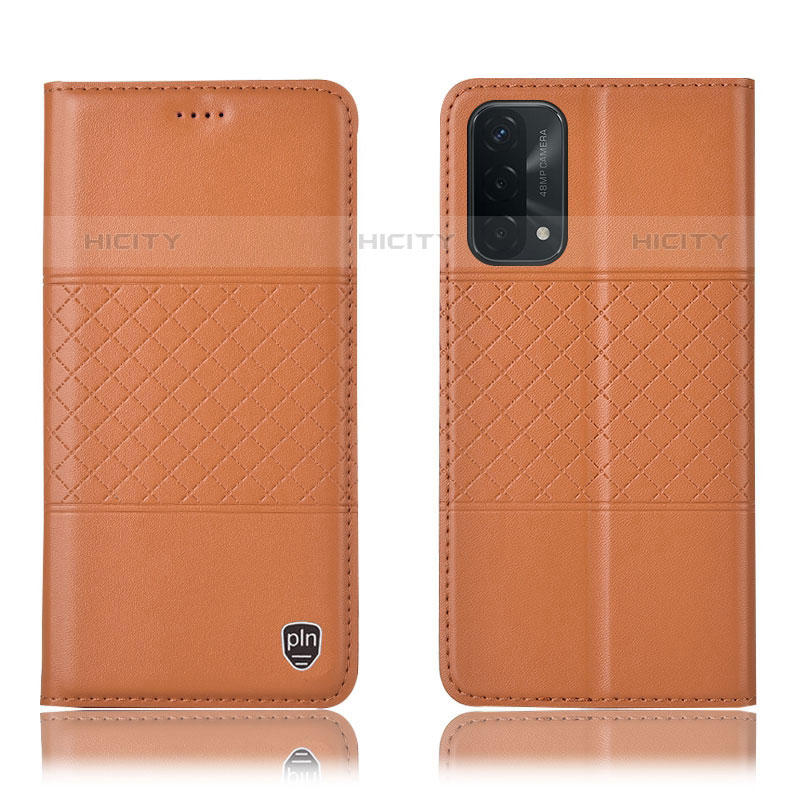 Coque Portefeuille Livre Cuir Etui Clapet H07P pour Oppo A93 5G Orange Plus