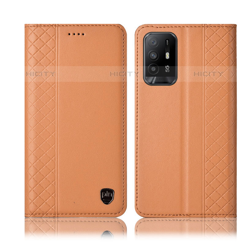 Coque Portefeuille Livre Cuir Etui Clapet H07P pour Oppo A94 5G Orange Plus