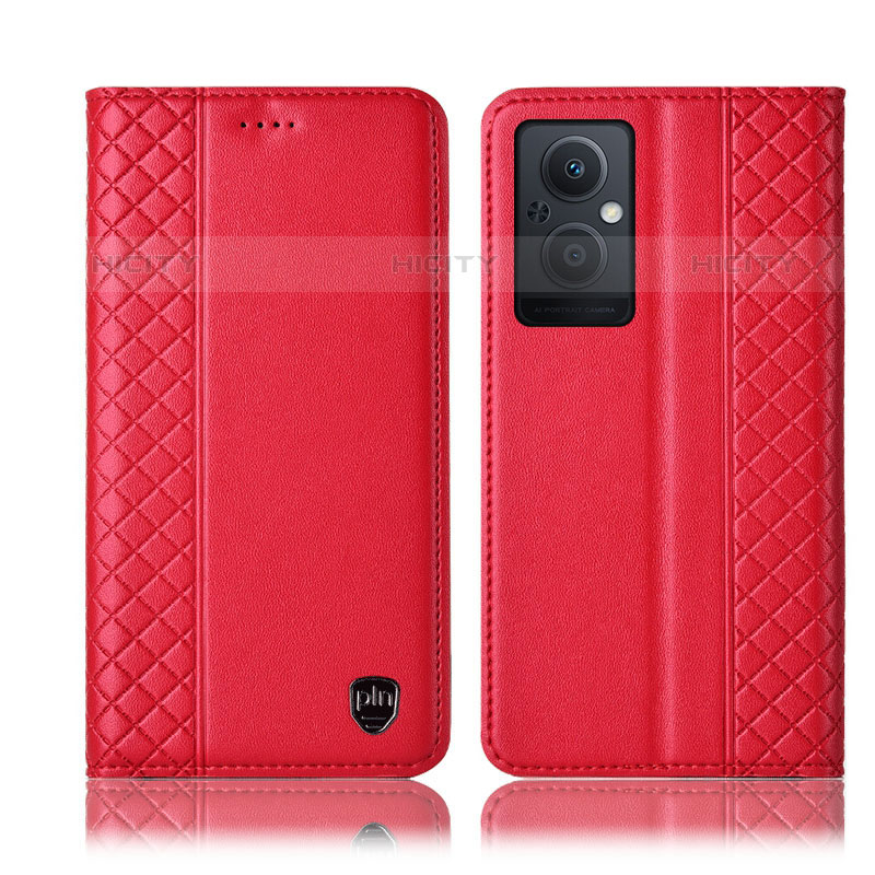 Coque Portefeuille Livre Cuir Etui Clapet H07P pour Oppo F21s Pro 5G Rouge Plus