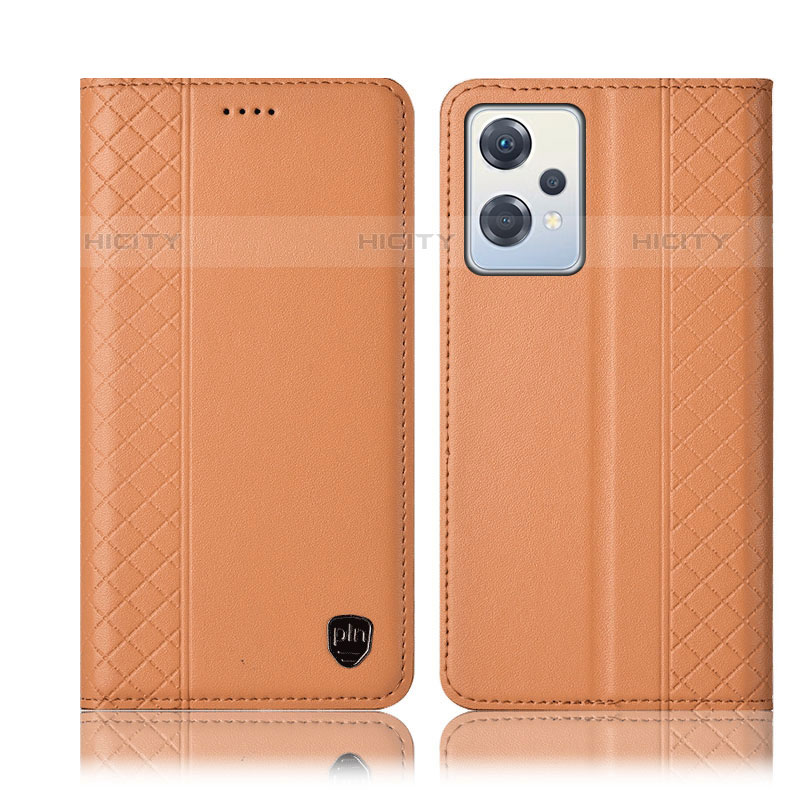 Coque Portefeuille Livre Cuir Etui Clapet H07P pour Oppo K10X 5G Orange Plus