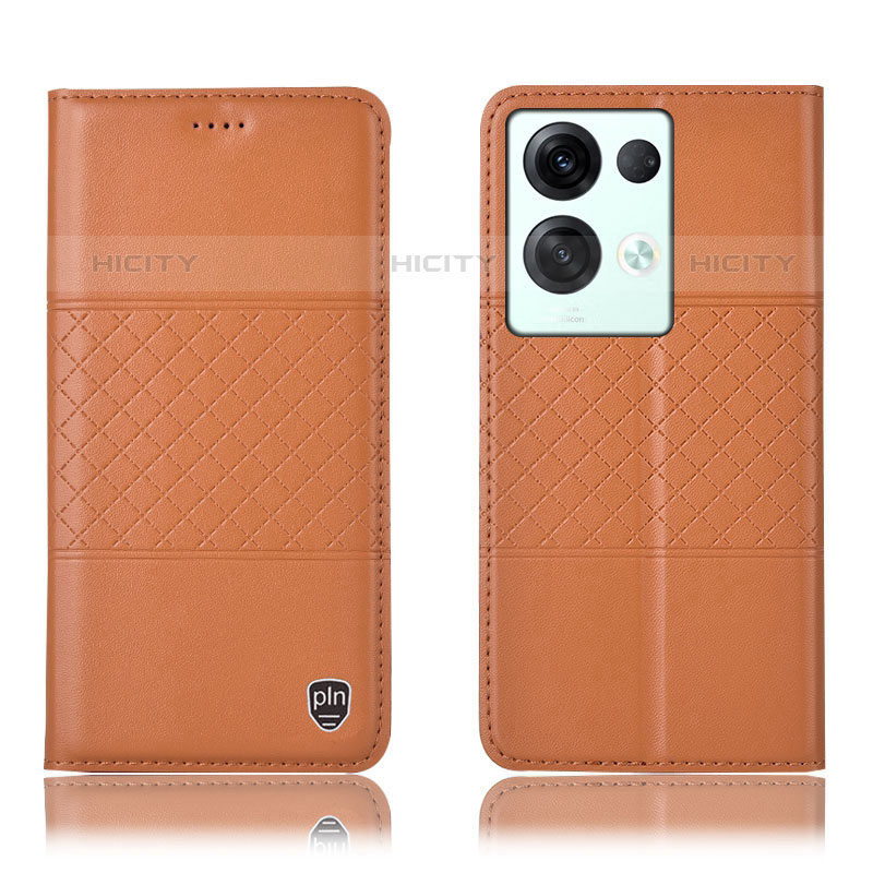 Coque Portefeuille Livre Cuir Etui Clapet H07P pour Oppo Reno8 Pro+ Plus 5G Orange Plus