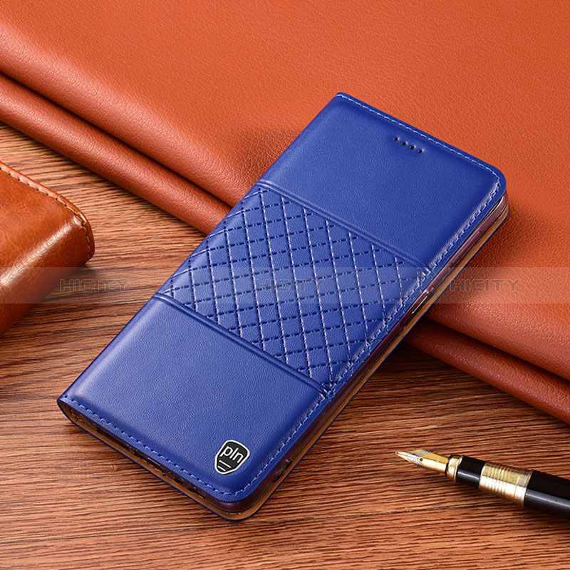 Coque Portefeuille Livre Cuir Etui Clapet H07P pour Samsung Galaxy A40 Bleu Plus