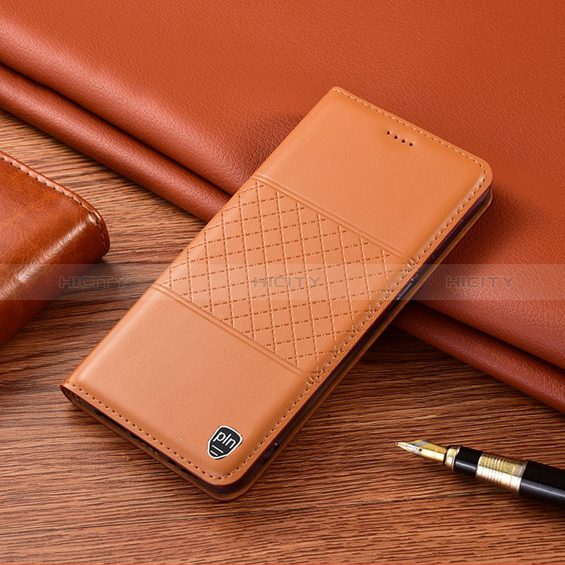 Coque Portefeuille Livre Cuir Etui Clapet H07P pour Samsung Galaxy A42 5G Orange Plus