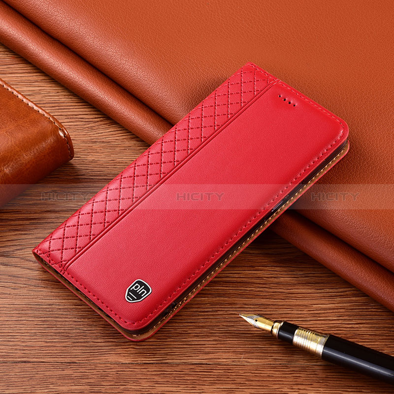 Coque Portefeuille Livre Cuir Etui Clapet H07P pour Samsung Galaxy A51 4G Rouge Plus