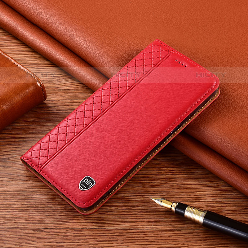 Coque Portefeuille Livre Cuir Etui Clapet H07P pour Samsung Galaxy M01 Rouge Plus